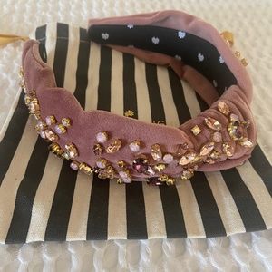Lele Sadoughi Mauve/Pink Embellished Headband OS
